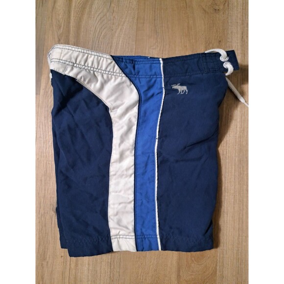 Abercrombie Kids Boys Board Swim Blue Shorts Bermudas- Lined- Size Medium - Picture 7 of 11